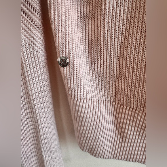 Lululemon Time To Restore Cashmere Knit Sweater Thumbholes - Misty Pink Size 8 - Picture 14 of 16
